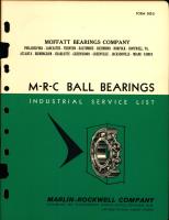Industrial Service List for Marlin-Rockwell Company Ball Bearings