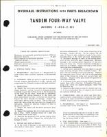 Overhaul Instructions with Parts Breakdown for Tandem Four-Way Valve Model C-434-C-NS