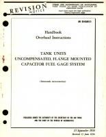 Overhaul Instructions for Tank Units, Uncompensated, Flange Mounted Capacitor Fuel Gage System