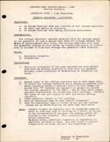 P-38 Electrical - Voltage Regulator - Adjustment