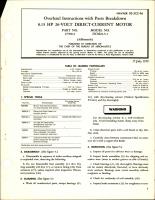 Overhaul Instruction with Parts Breakdown for Direct Current Motor - 0.15 HP - 26 Volt - Part 27700-2 - Model DCM23-5-1