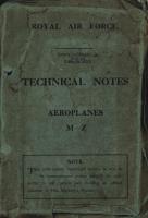 RAF Technical Notes for Aeroplanes M-Z
