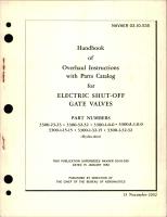 Overhaul Instructions with Parts Catalog for Electric Shut-Off Gate Valves
