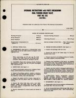 Overhaul Instructions with Parts Breakdown for Dual Parking Brake Valve - Part 916 