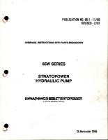 Overhaul Instructions with Parts Breakdown for Stratopower Hydraulic Pump 65W Series