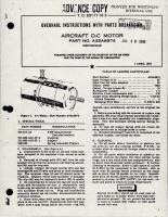 Overhaul Instructions with Parts for DC Motor - Part A35A8974 