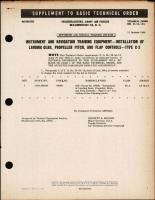 Installation of Landing Gear, Propeller Pitch, and Flap Controls - Type C-3