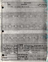 Functional Test Procedure for Motor Operated Ball Valve 
