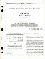 Overhaul Instructions with Parts Breakdown for Oil Pump - Model RG5530V