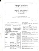 Overhaul Instructions with Parts Breakdown for Servo Disconnect Part No. DQ-21-A1