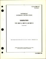 Overhaul Instructions for Generators Types 30E07-3-A, 30E07-3-D, & 30E07-3-E