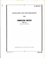 Instructions & Parts Breakdown for Vibration Meter Type 1-117