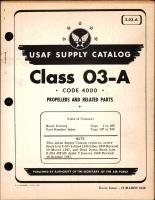 USAF Supply Catalog Class 03-A Code 4000 Propellers and Related Parts