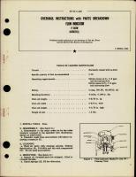 Overhaul Instructions with Parts for Flow Indicator - P1101W 