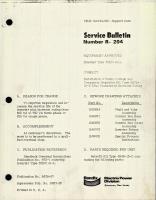 Service Bulletin No. R-204, Installation of Static Voltage and Frequency Regulator Kit Type - 4B39-15-D