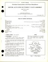 Overhaul Instructions with Parts for Motor Actuated Butterfly Valve Assembly - Part 100215