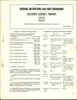 Overhaul Instructions with Parts Breakdown for Trimmer Jackscrew Assembly - 5435158