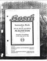 Bosch Instruction Book for FF1A, FF2A, and FFVA Magnetos, Impulse Couplings C-123, CM-123, and C-223