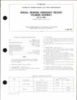 Overhaul Instructions with Parts Breakdown for Special Weapons Emergency Release Cylinder Assembly Part No. 300060