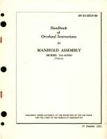 Overhaul Instructions for Manifold Assembly Model AA-40500 