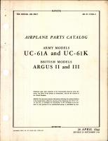 Airplane Parts catalog for UC-61A, and UC-61K