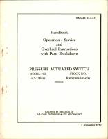 Operation, Service and Overhaul Instructions with Parts Breakdown for Pressure Actuated Switch - Model 417-22B-39