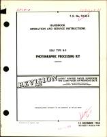 Operation & Service Instructions for USAF Type N-9 Photographic Processing Kit