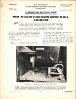 Installation of Radio Receiving Equipment RC-103-A for B-26B and B-26C