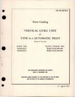 Parts Catalog Vertical Gyro Unit for Type G-3 Auto Pilot - Parts 8948502G1 and 8948502G3