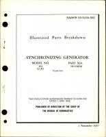 Illustrated Parts Breakdown for Synchronizing Generator - Model 101 and G-30 - Part 101-0000