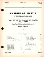 Overhaul Instructions for Hand and Electric Inertia Starters for Series 6 and 11, Ch 48 Part B