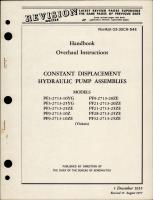 Overhaul Instructions for Constant Displacement Hydraulic Pump Assemblies 