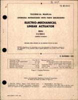 Overhaul Instructions w Parts Breakdown for Electromechanical Linear Actuator - Model R5170M34-2 