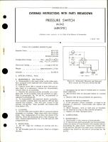 Overhaul Instructions with Parts Breakdown for Pressure Switch - M-943