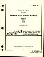 Overhaul Manual for Hydraulic Boost Control Assembly - Model 1372-3, 1372-4, and 1372-5