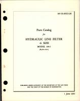 Parts Catalog for Hydraulic Line Filter -6 size - Model 3914 