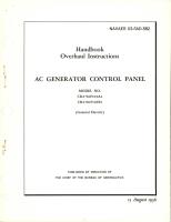 Overhaul Instructions for AC Generator Control Panel - Models CR2781F103A2 and CR2781F103B1 