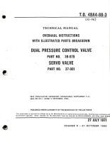 Overhaul Instructions with Illustrated Parts Breakdown for Dual Pressure Control and Servo Valve - Parts 39-075, 37-001