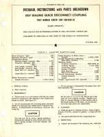  Overhaul Instructions with Parts Breakdown for Self-Sealing Quick Disconnect Coupling Part No. 4QD101 and 4QD1800-1B 