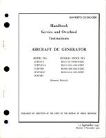 Service and Overhaul Instructions for DC Generator 