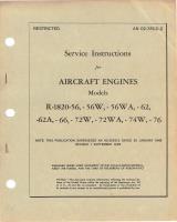 Service Instructions for R-1820-56, -62, -66, -72, -74, & -76 Engines