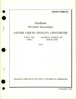 Overhaul Instructions for 5-Liter Liquid Oxygen Converter - Part 141000-1 