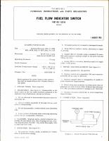 Overhaul Instructions with Parts Breakdown for Fuel Flow Indicator Switch Part No 1-552-61