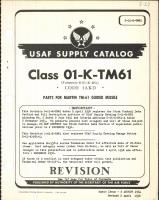 Supply Catalog Parts for Martin TM-61 Guided Missile