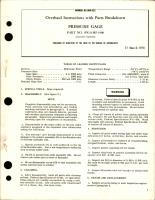 Overhaul Instructions with Parts Breakdown for Pressure Gage - Part 1PG11MF-1900 