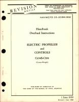Overhaul Instructions for Electric Propeller and Controls C634S-C104