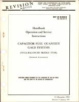 Revision to Operation and Service Instructions for Capacitor Fuel Quantity Gage Systems