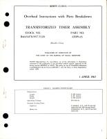 Overhaul Instructions with Parts Breakdown for Transistorized Timer Assembly - Part 42E09-4A 