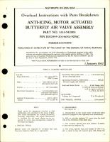 Overhaul Instructions with Parts for Anti-Icing Motor Actuated Butterfly Air Valve Assembly - Part 1333-542003 