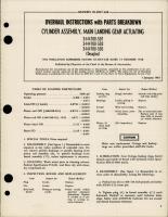 Overhaul Instructions with Parts for Main Landing Gear Actuating Cylinder Assembly